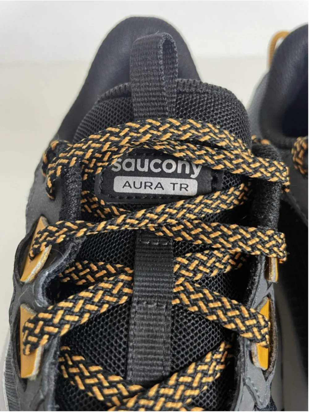 Saucony Aura TR Trail Running Hiking Shoes Men’s Size 8 Black Grey Orange